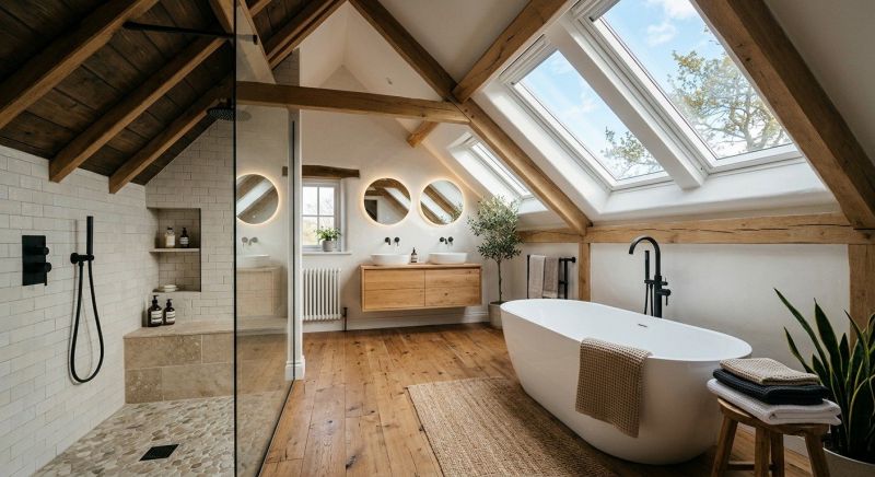 Attic Bathroom Remodeling in Fayette County, GA